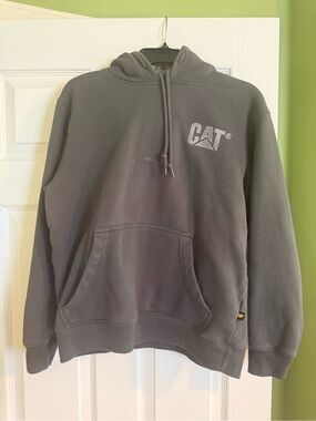 CAT Men's Charcoal Logo Hooded Sweatshirt